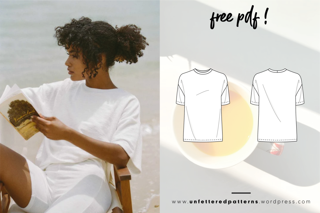Loose T-shirt – Free sewing pattern download PDF #UP1014